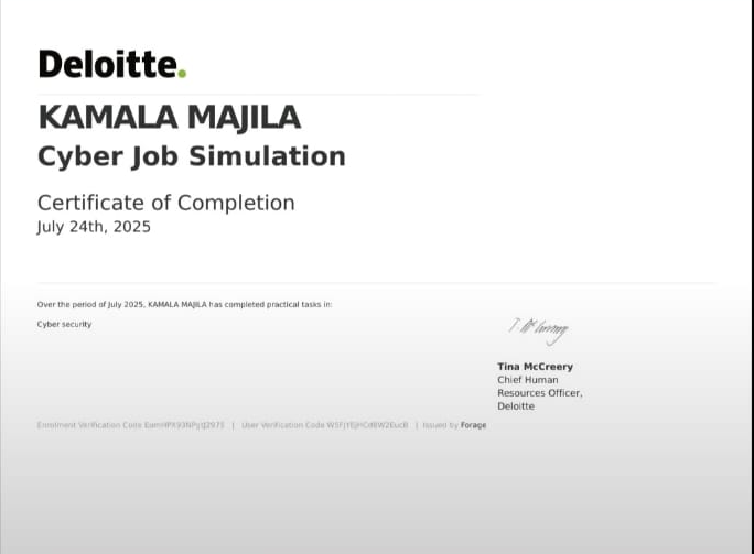 Deloitte Cyber Job Simulation